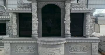 十堰 芝麻灰高档墓碑，土墓，可定制