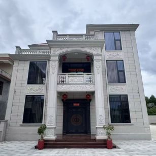 十堰 芝麻白石材别墅干挂案例展示