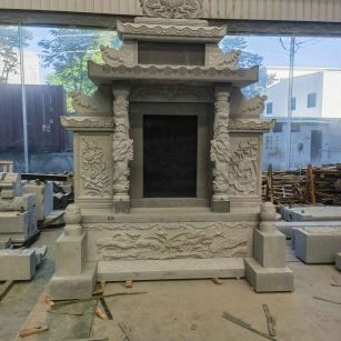 十堰 芝麻灰高档墓碑、土墓，一套也支持定做