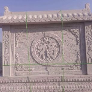 十堰 芝麻白花岗岩屏风，照壁，影壁