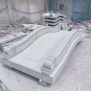 十堰 芝麻灰花岗岩园林景观 小石桥