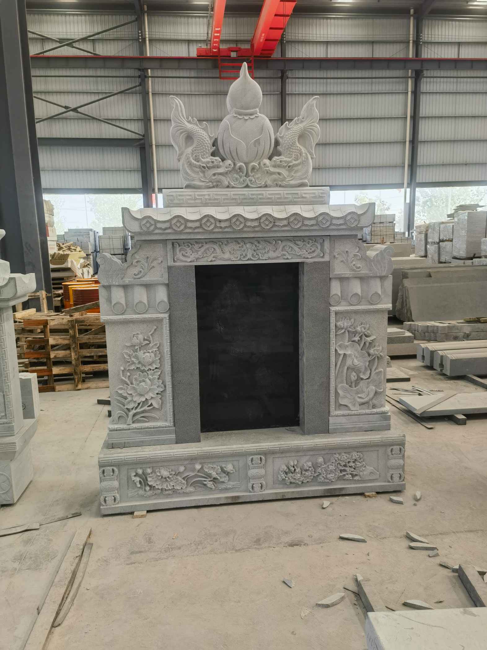 十堰 芝麻灰高档墓碑、土墓，一套也支持定做