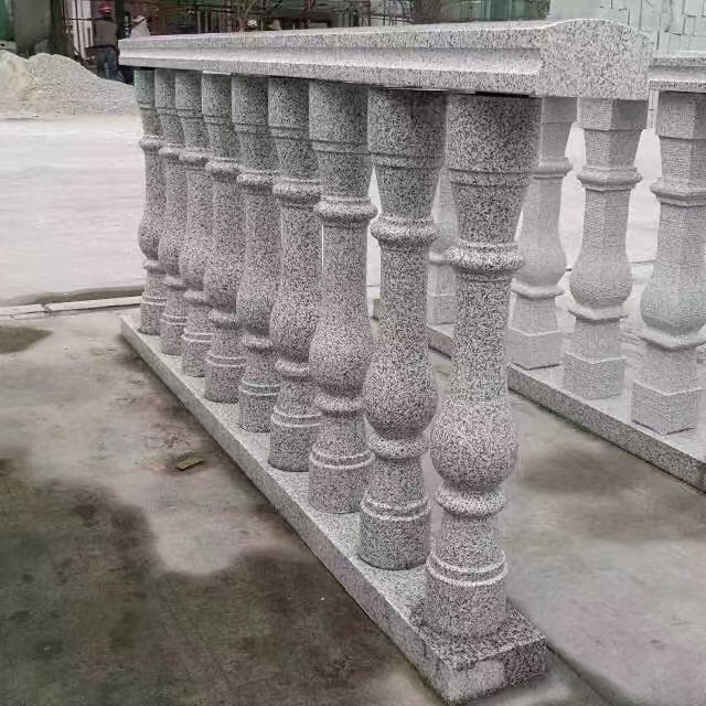 十堰 芝麻白圆形光面花瓶柱，栏杆