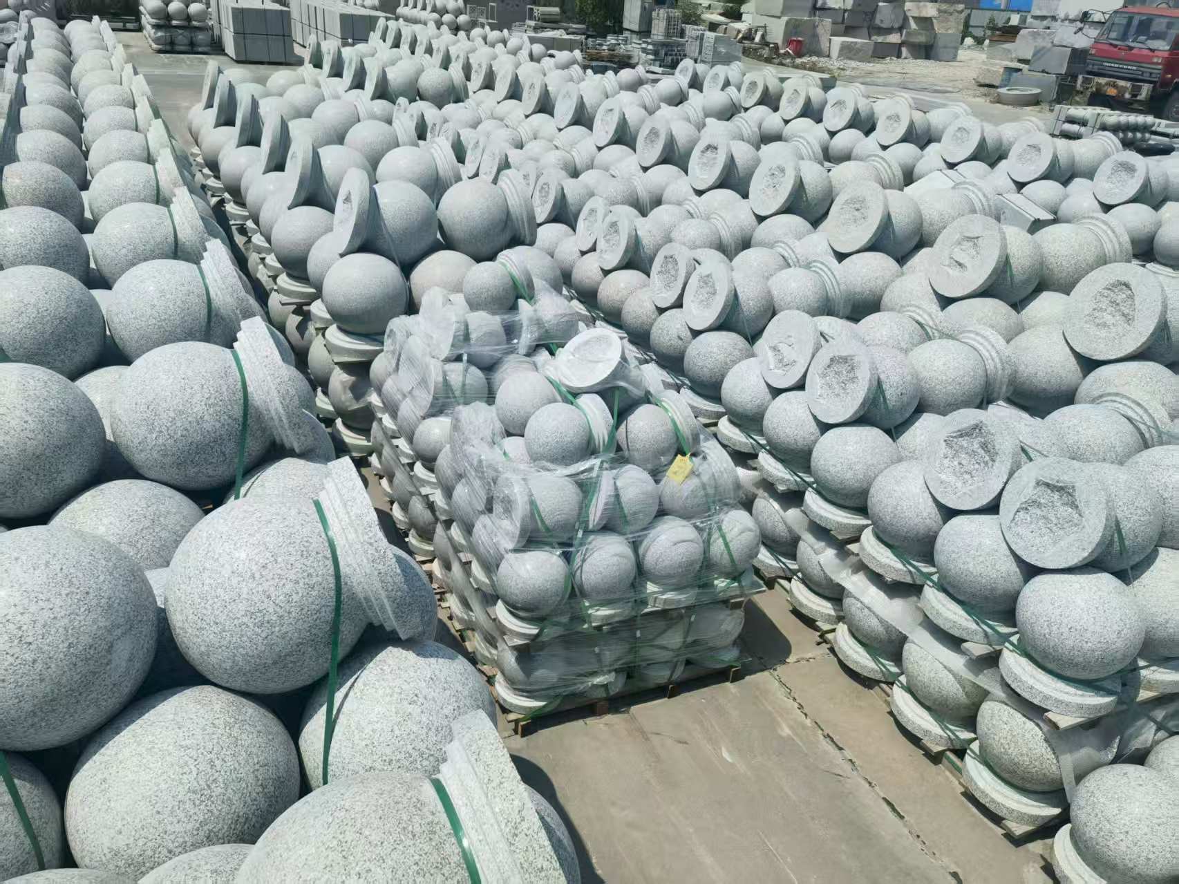 十堰 花岗岩实心圆球，石球，挡车球，挡车石，车止石，路障石。